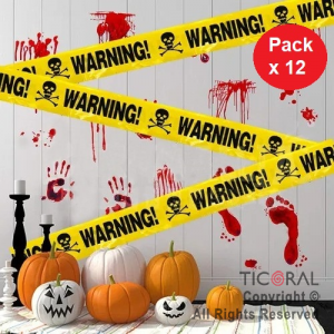 CINTA WARNING HALLOWEEN X 12